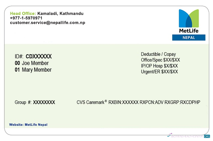 Download Nepal health insurance card Photoshop template